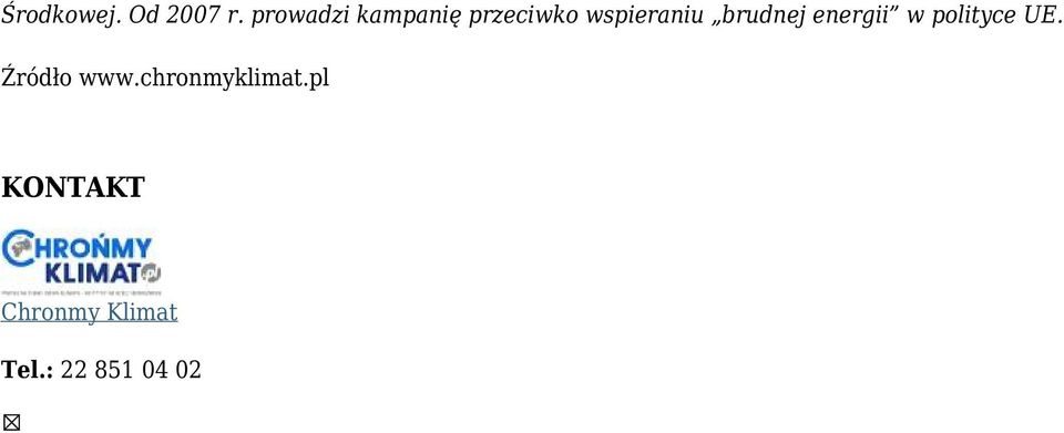brudnej energii w polityce UE.