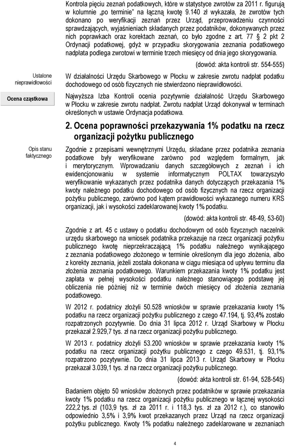 oraz korektach zeznań, co było zgodne z art.