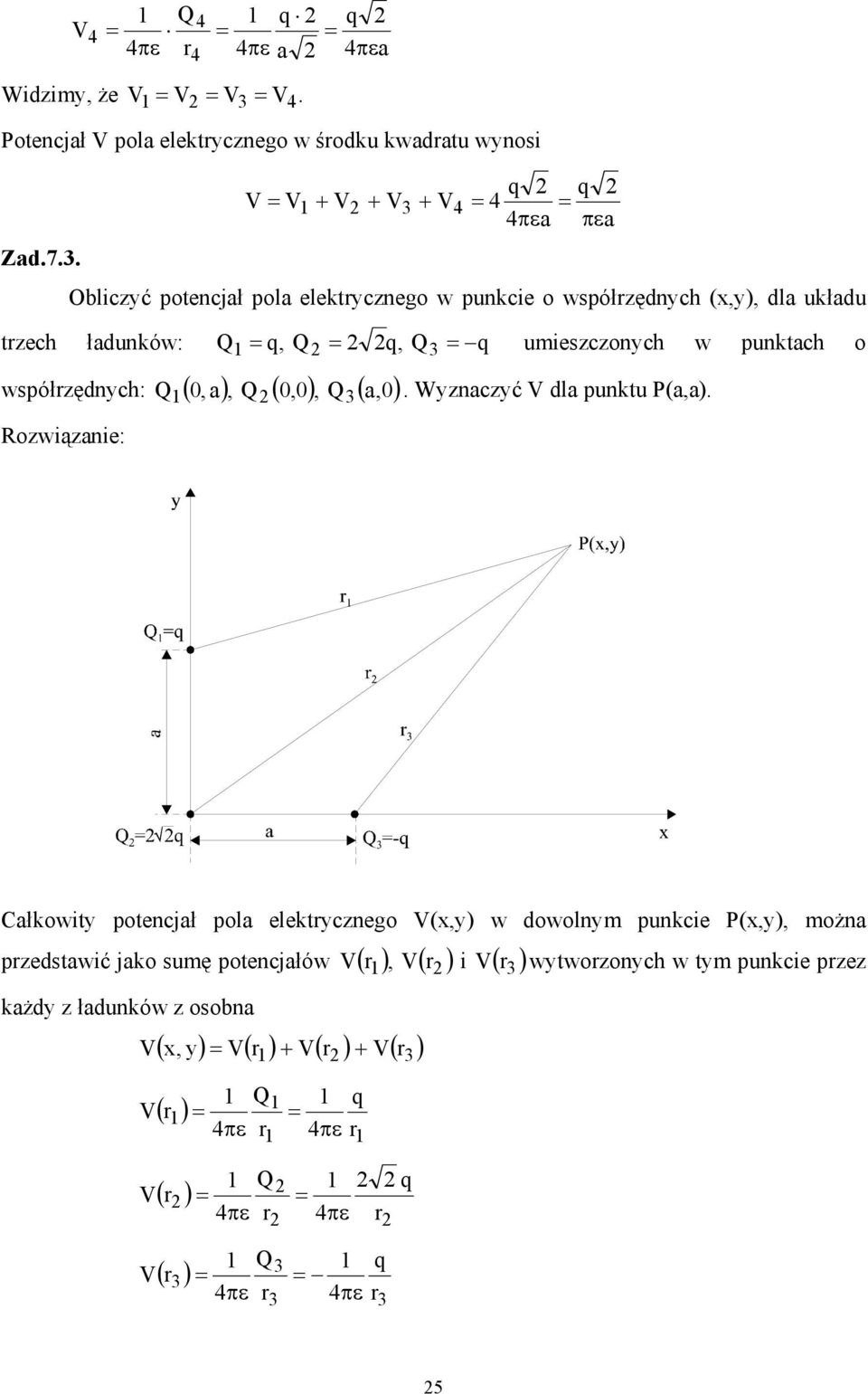punktch o współzędnych: ( ) ( ) ( ) ozwiąznie:. yznczyć dl punktu P().