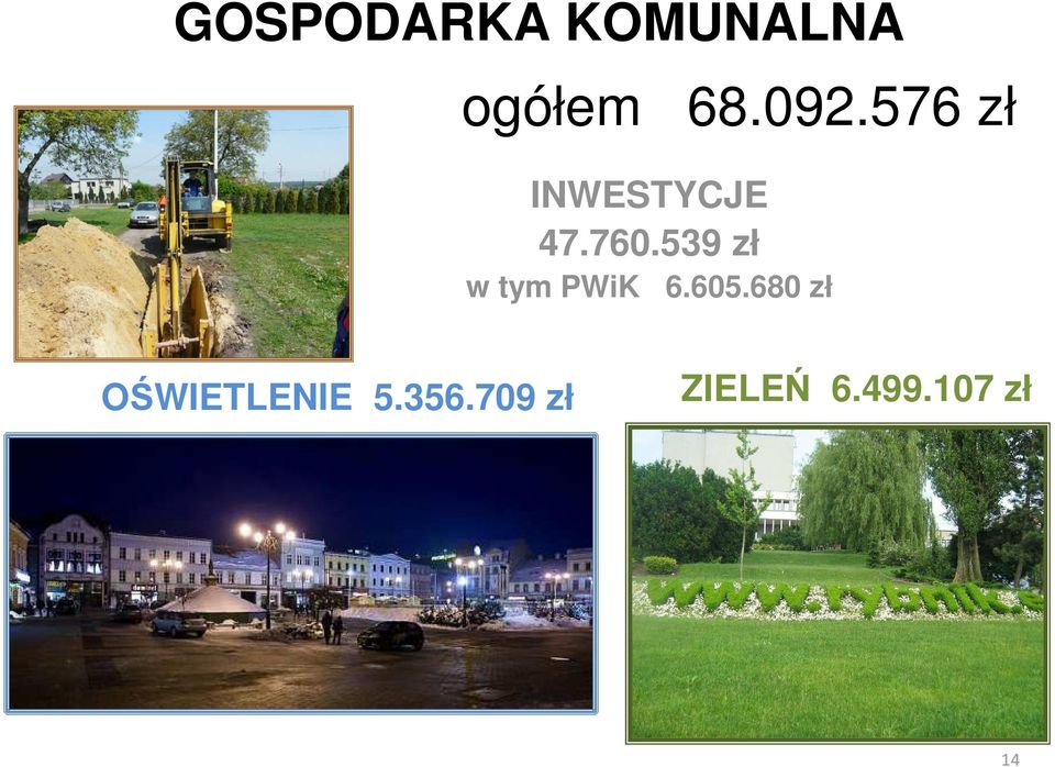 539 zł w tym PWiK 6.605.