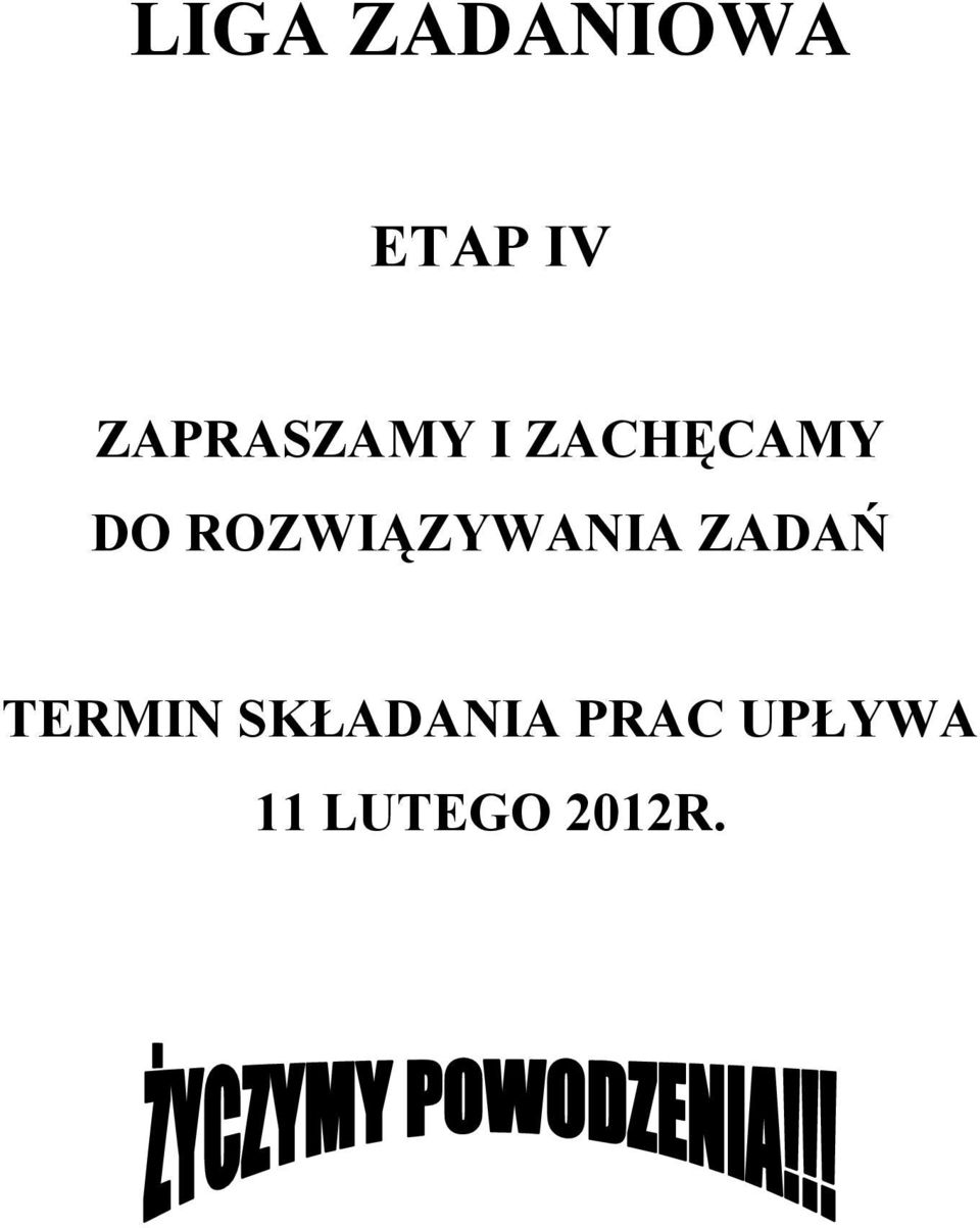 TERMIN SKŁADANIA PRAC