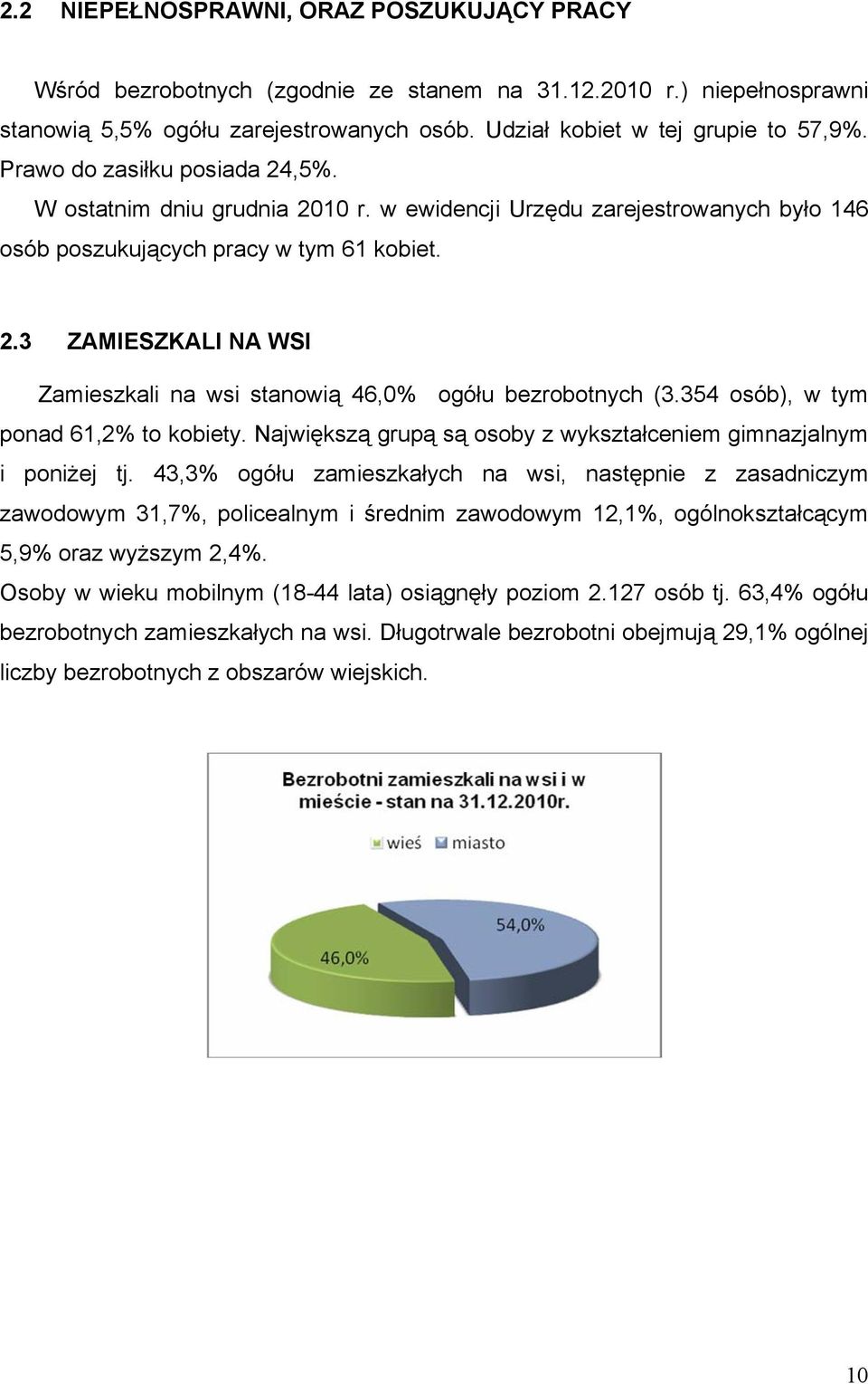 354 osób), w tym ponad 61,2% to kobiety. Największą grupą są osoby z wykształceniem gimnazjalnym i poniżej tj.