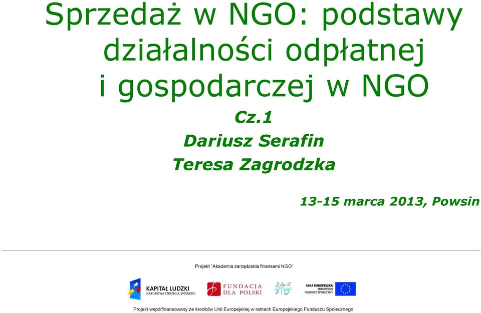 gospodarczej w NGO Cz.