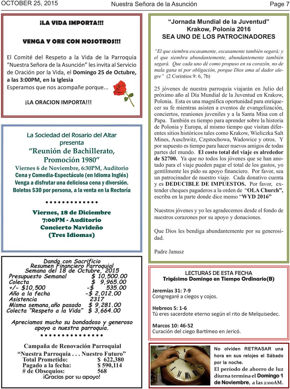 acompañe porque... LA ORACION IMPORTA!