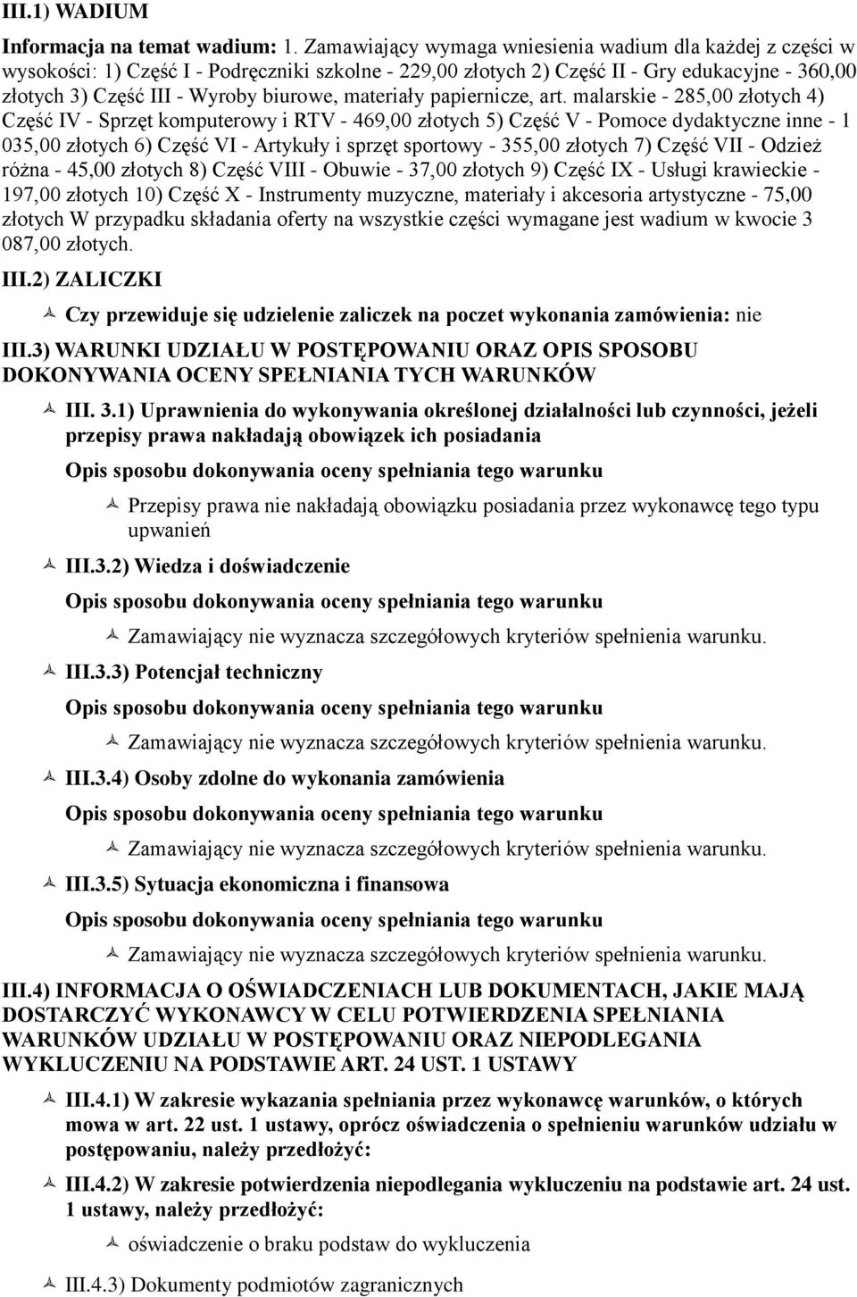 materiały papiernicze, art.