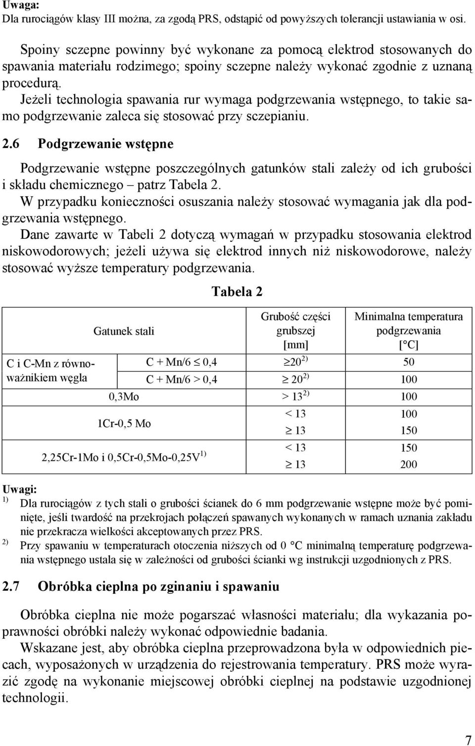 Jeżeli technologia spawania rur wymaga podgrzewania wstępnego, to takie samo podgrzewanie zaleca się stosować przy sczepianiu. 2.