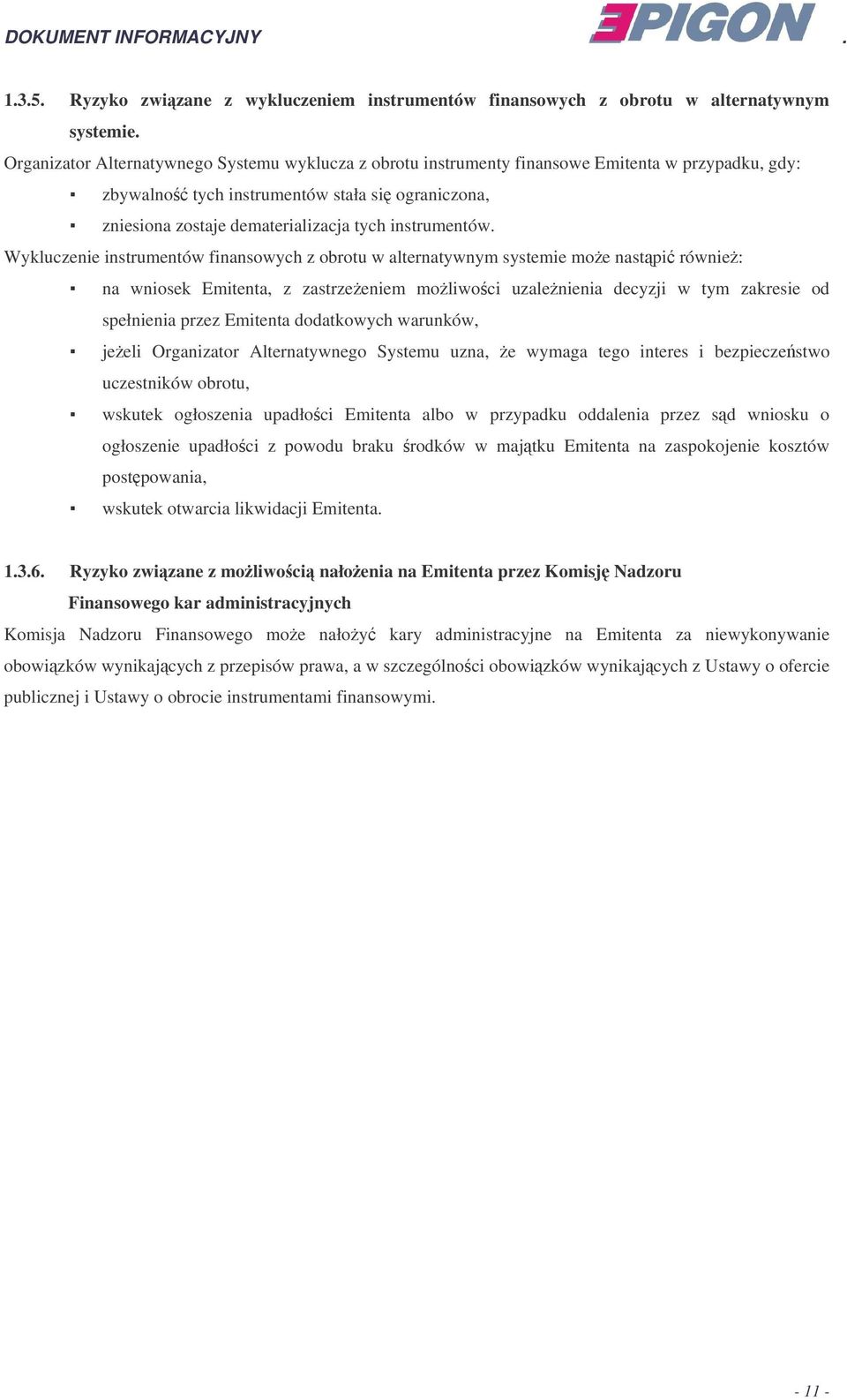 instrumentów.