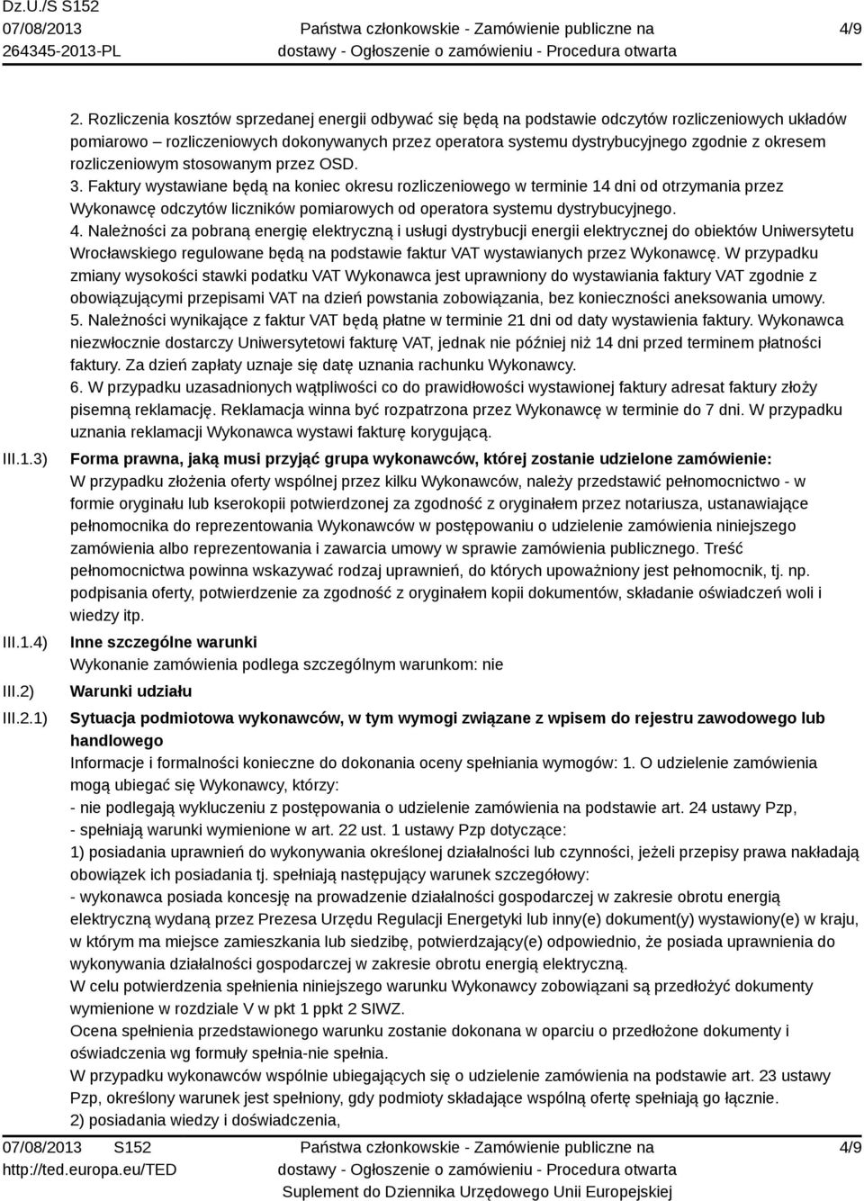 rozliczeniowym stosowanym przez OSD. 3.