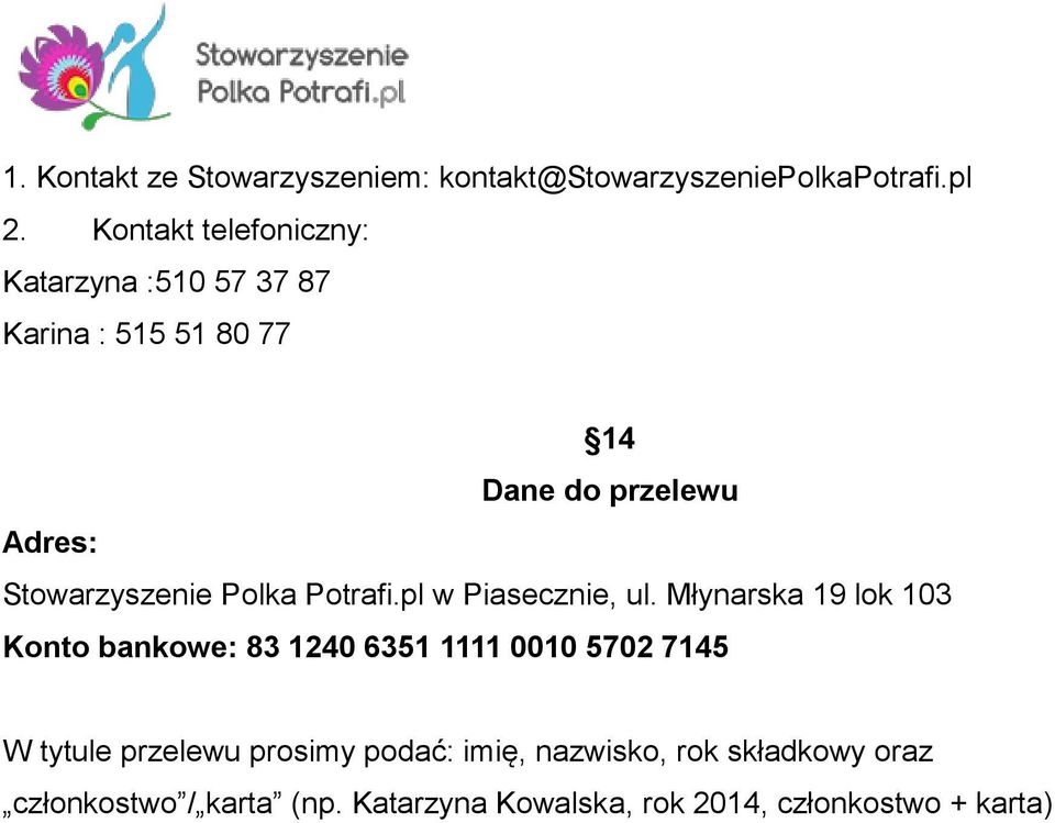 Stowarzyszenie Polka Potrafi.pl w Piasecznie, ul.