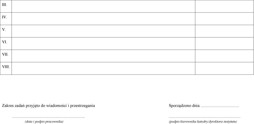 przestrzegania Sporządzono dnia.