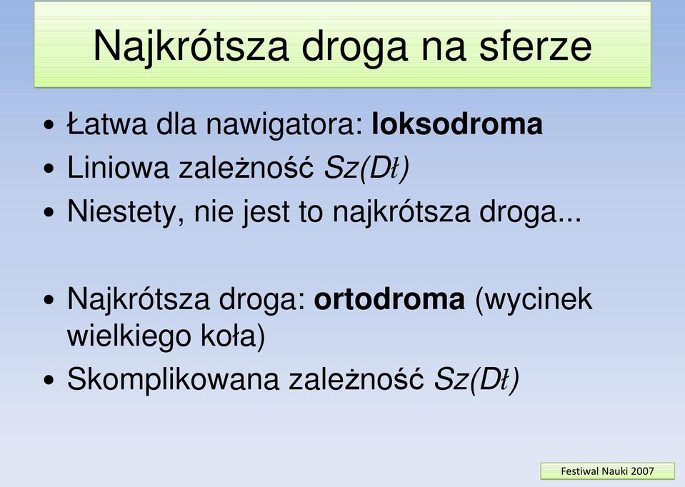 jest to najkrótsza droga.