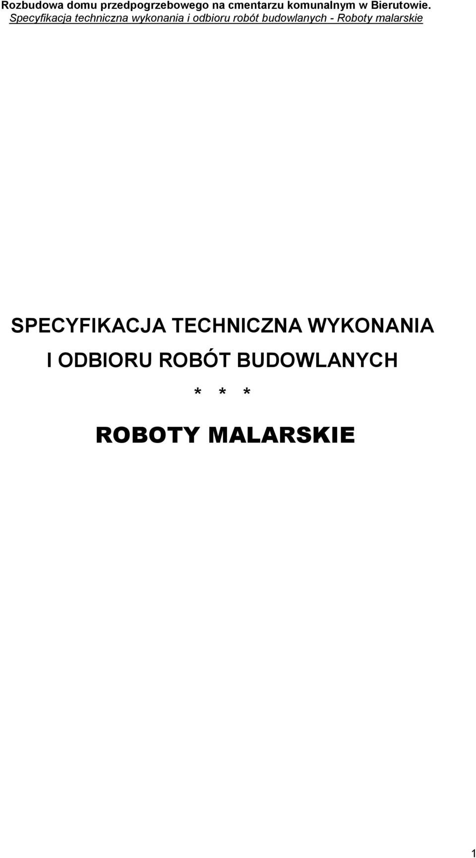 I ODBIORU ROBÓT