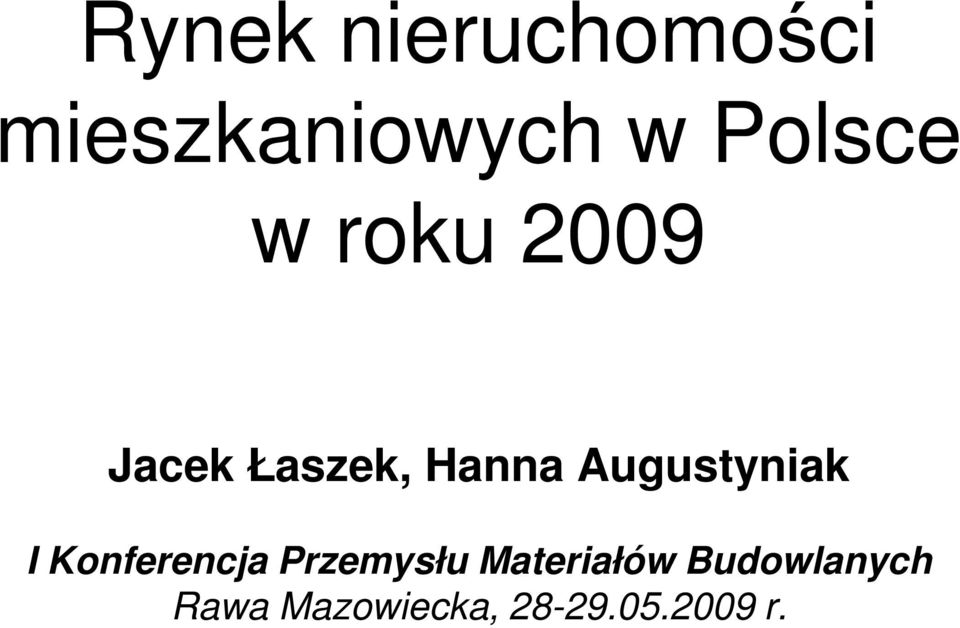 Augustyniak I Konferencja Przemysłu