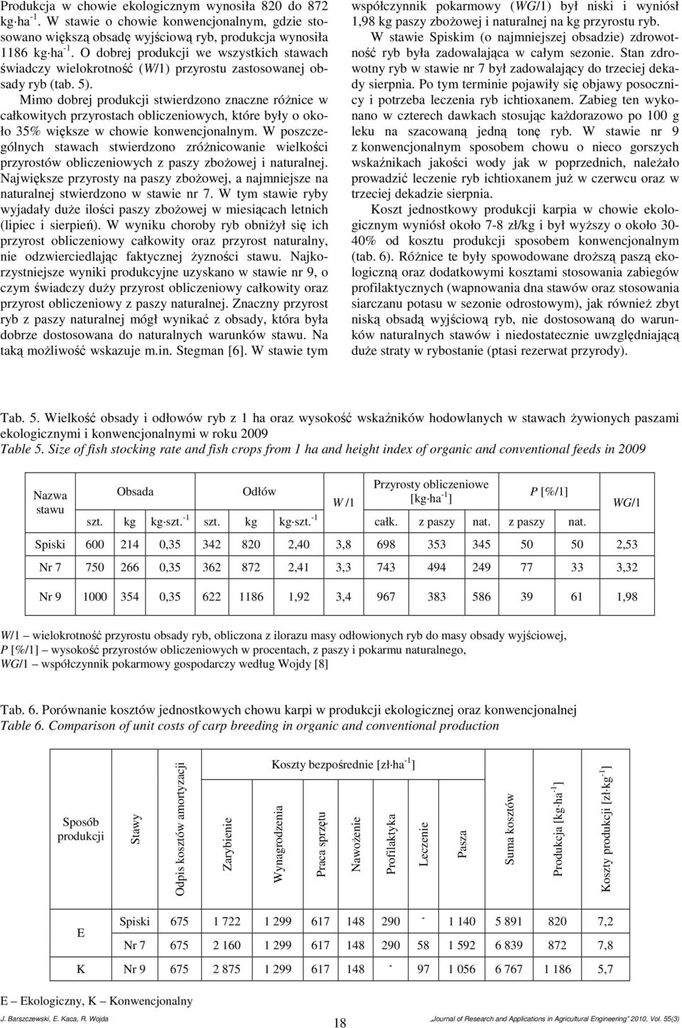 Mimo dobrej produkcji stwierdzono znaczne różnice w całkowitych przyrostach obliczeniowych, które były o około 35% większe w chowie konwencjonalnym.