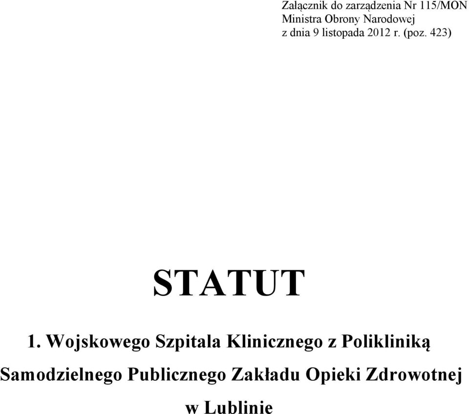 423) STATUT 1.