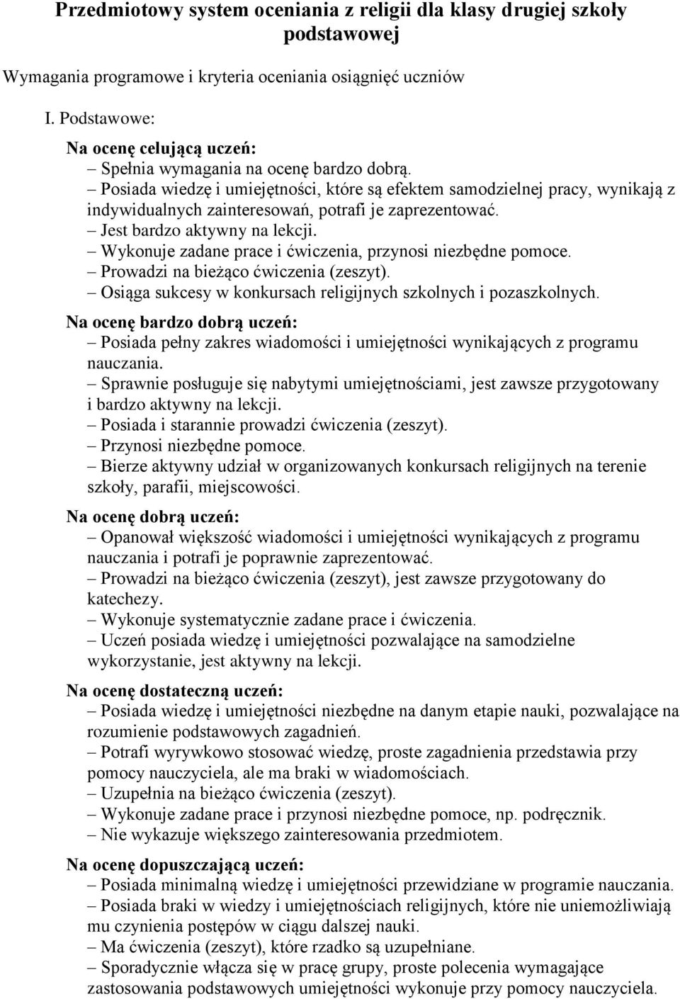 Posiada wiedzę i umiejętności, które są efektem samodzielnej pracy, wynikają z indywidualnych zainteresowań, potrafi je zaprezentować. Jest bardzo aktywny na lekcji.