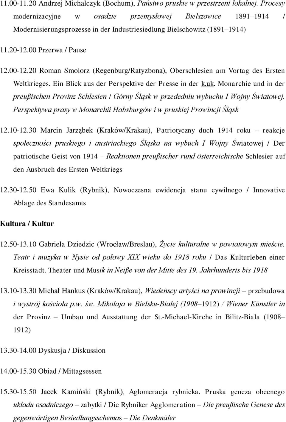 20 Roman Smolorz (Regenburg/Ratyzbona), Oberschlesien am Vortag des Ersten Weltkrieges. Ein Blick aus der Perspektive der Presse in der k.uk.