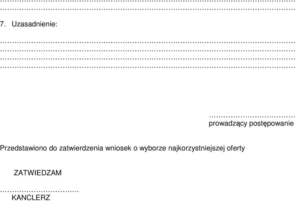 zatwierdzenia wniosek o wyborze