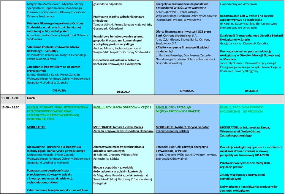 Instytut Oceanologii Polska Akademia Nauk Zarządzanie środowiskiem na obszarach przybrzeżnych Danuta Grodzicka-Kozak, Prezes Zarządu Wojewódzkiego Funduszu Ochrony Środowiska i Gospodarki Wodnej w