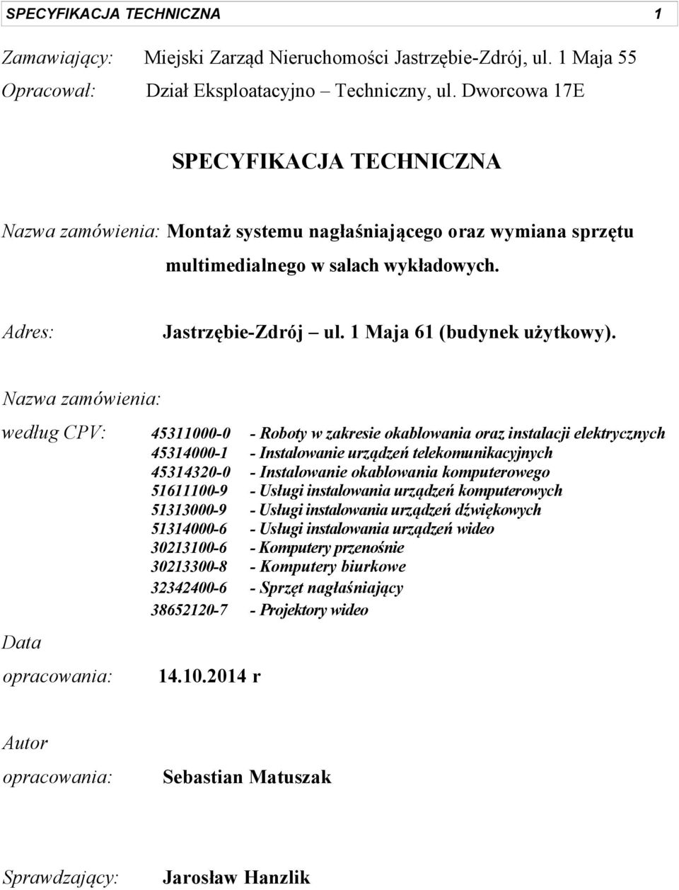 1 Maja 61 (budynek użytkowy).