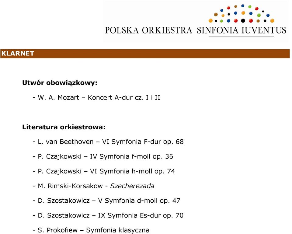 Czajkowski VI Symfonia h-moll op. 74 - M. Rimski-Korsakow - Szecherezada - D.