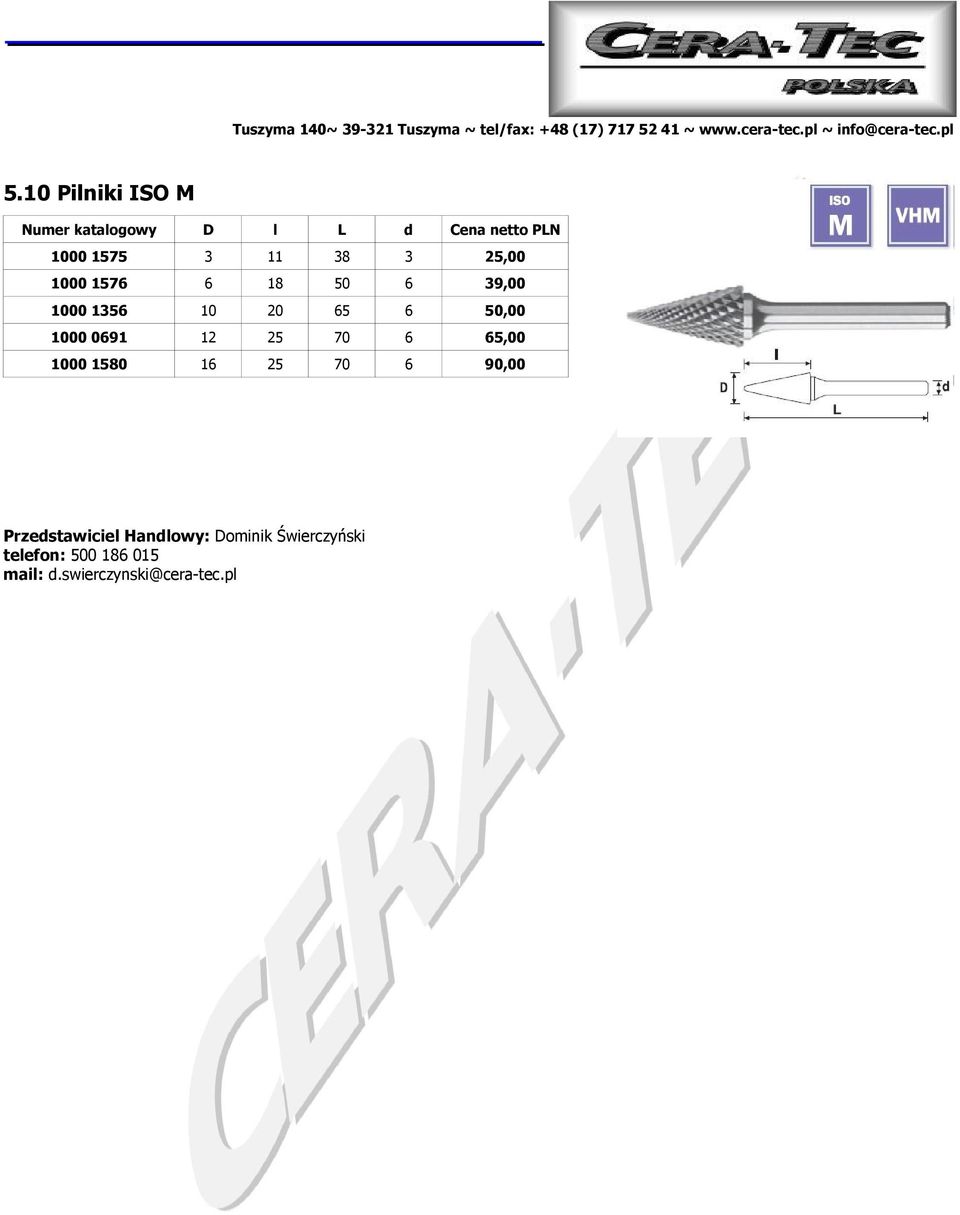 1000 1580 16 25 70 6 90,00 Przedstawiciel Handlowy: Dominik