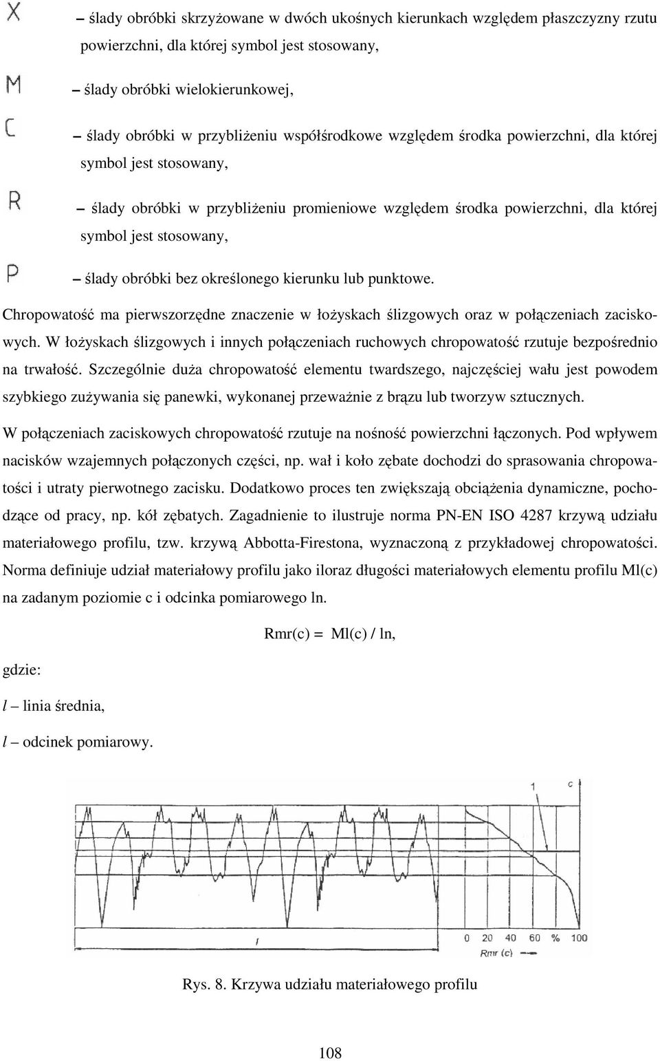 określonego kierunku lub punktowe. Chropowatość ma pierwszorzędne znaczenie w łoŝyskach ślizgowych oraz w połączeniach zaciskowych.