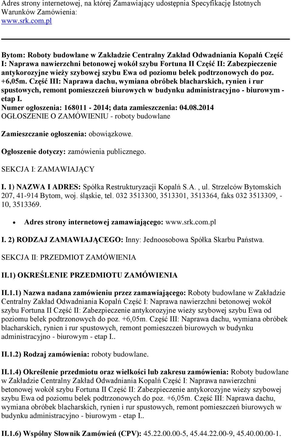 Ewa od poziomu belek podtrzonowych do poz. +6,05m.