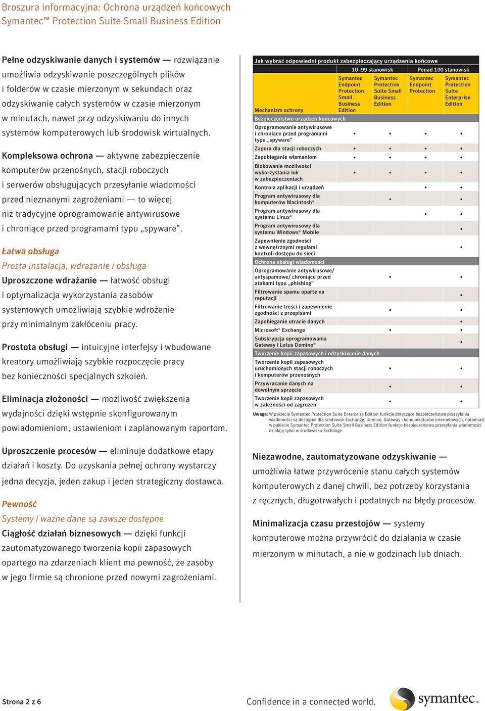 Kompleksowa ochrona aktywne zabezpieczenie komputerów przenośnych, stacji roboczych i serwerów obsługujących przesyłanie wiadomości przed nieznanymi zagrożeniami to więcej niż tradycyjne