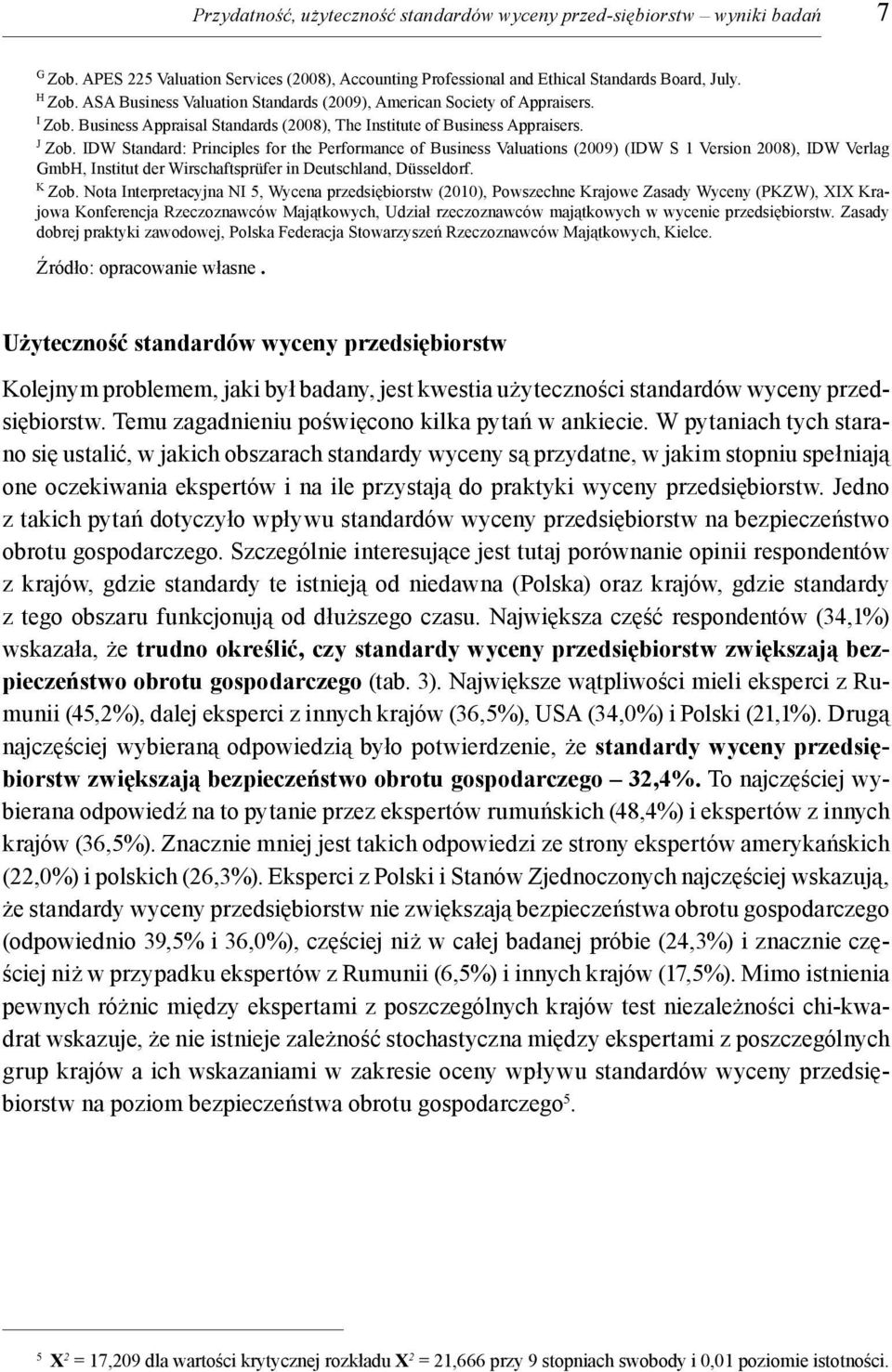 IDW Standard: Principles for the Performance of Business Valuations (2009) (IDW S 1 Version 2008), IDW Verlag GmbH, Institut der Wirschaftsprüfer in Deutschland, Düsseldorf. K Zob.