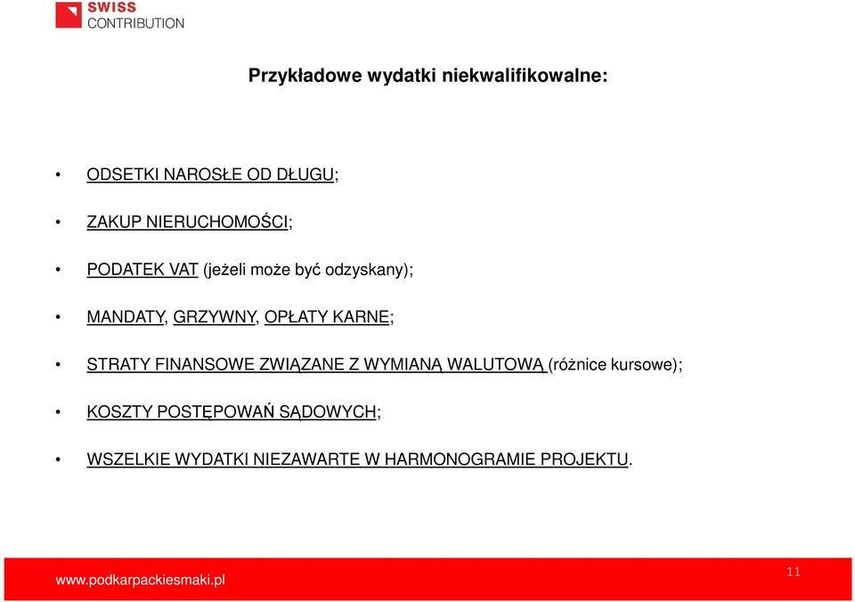 OPŁATY KARNE; STRATY FINANSOWE ZWIĄZANE Z WYMIANĄ WALUTOWĄ (róŝnice