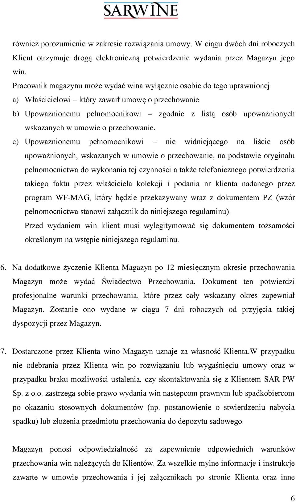 wskazanych w umowie o przechowanie.