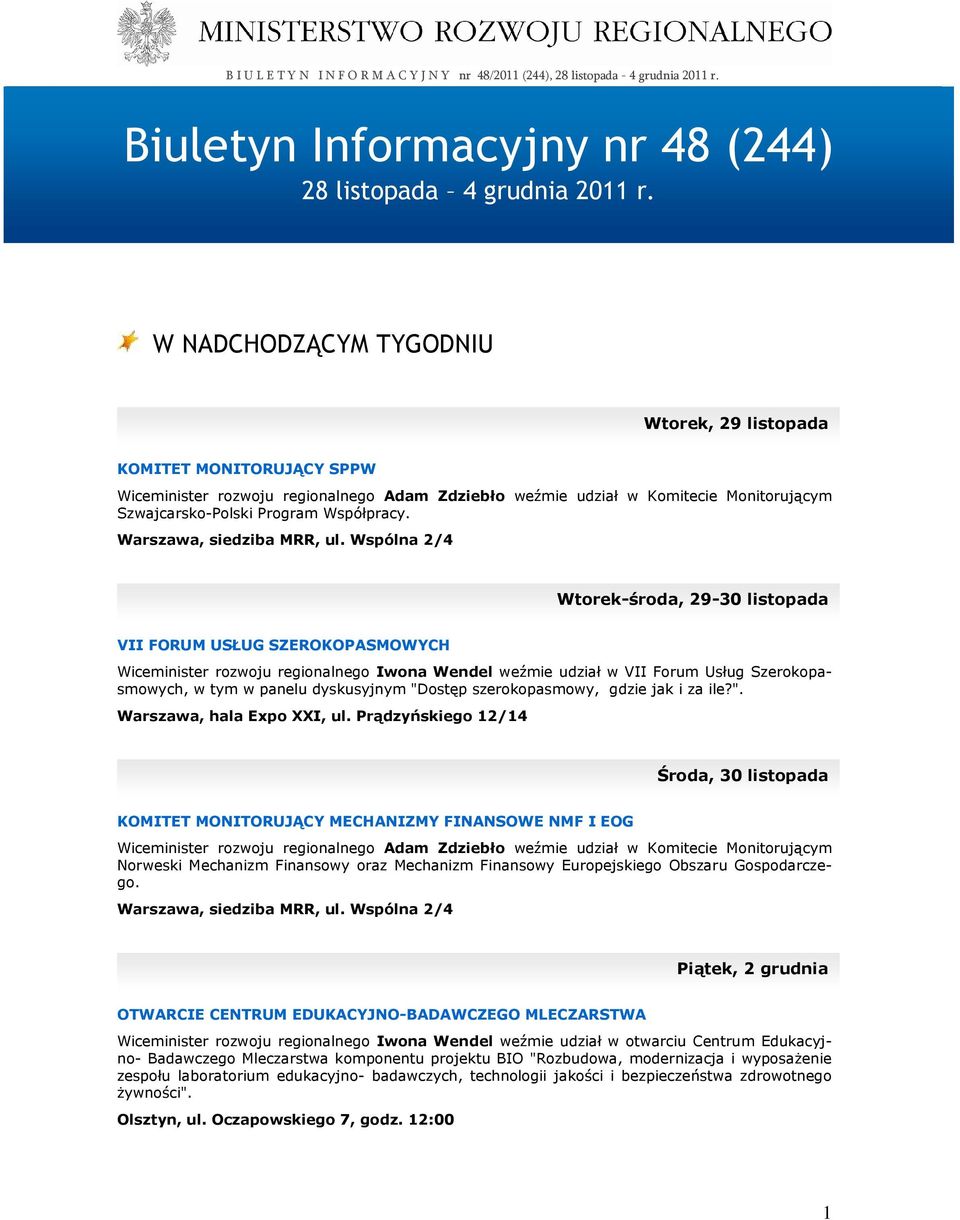 Warszawa, siedziba MRR, ul.