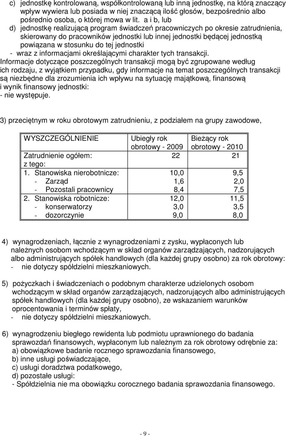 jednostki - wraz z informacjami określającymi charakter tych transakcji.