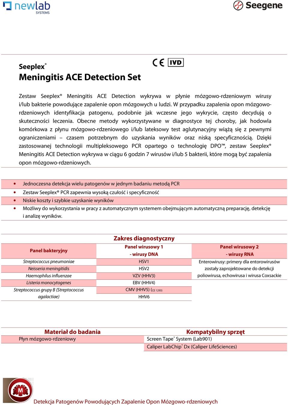 Obecne metody wykorzystywane w diagnostyce tej choroby, jak hodowla komórkowa z płynu mózgowo-rdzeniowego i/lub lateksowy test aglutynacyjny wiążą się z pewnymi ograniczeniami czasem potrzebnym do
