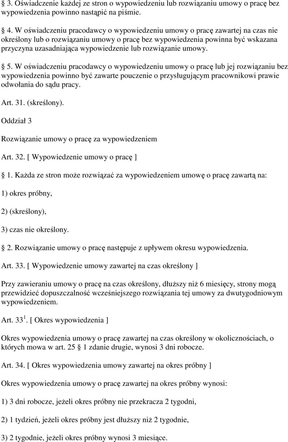 rozwiązanie umowy. 5.