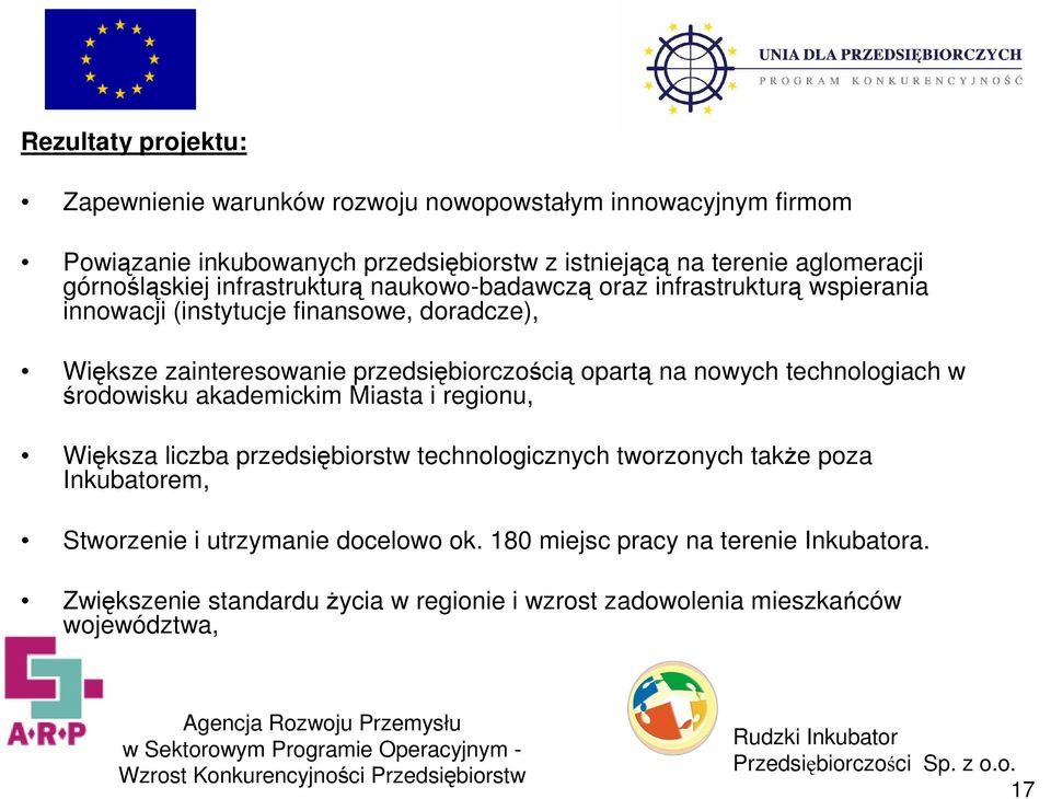 przedsiębiorczością opartą na nowych technologiach w środowisku akademickim Miasta i regionu, Większa liczba przedsiębiorstw technologicznych tworzonych takŝe