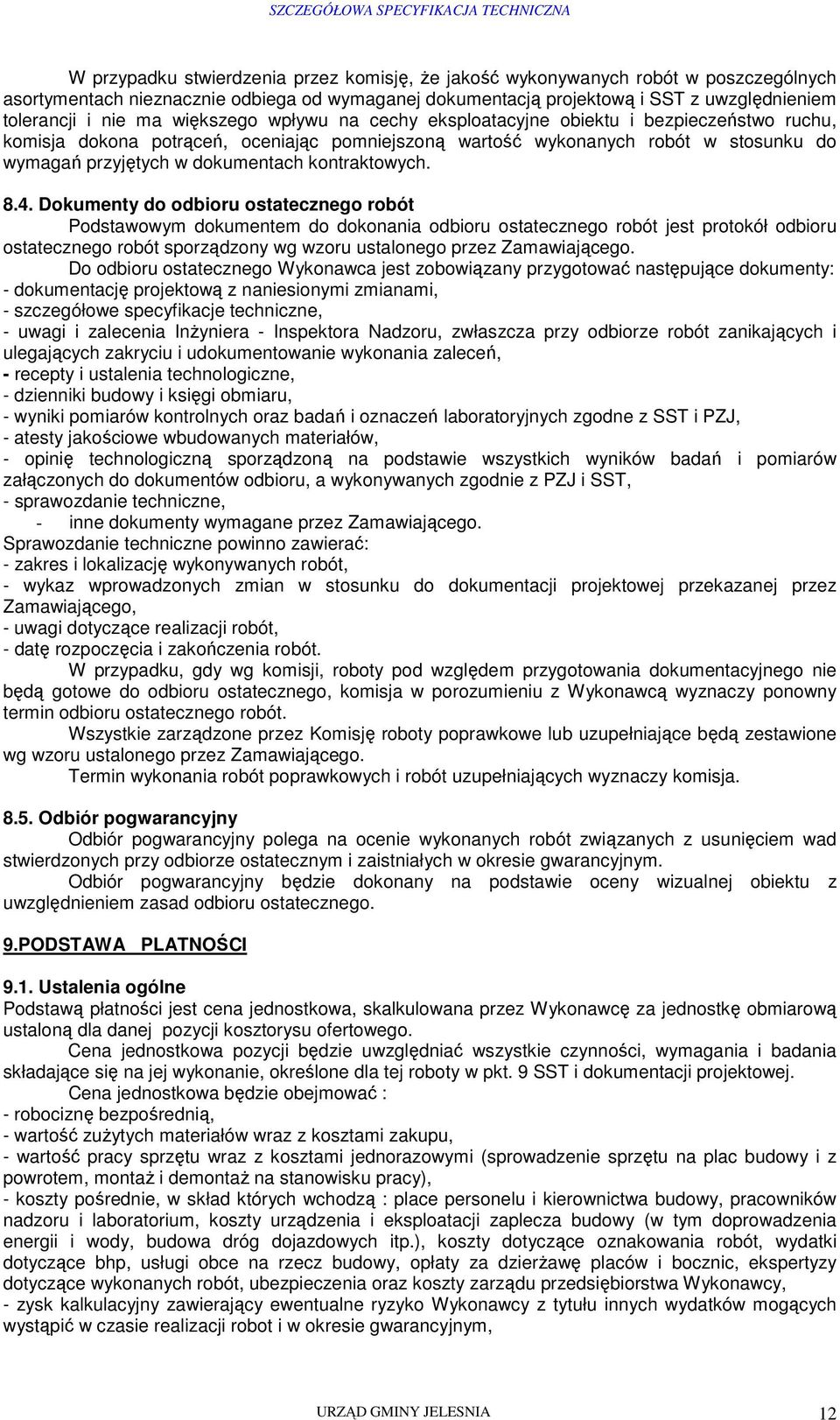 kontraktowych. 8.4.