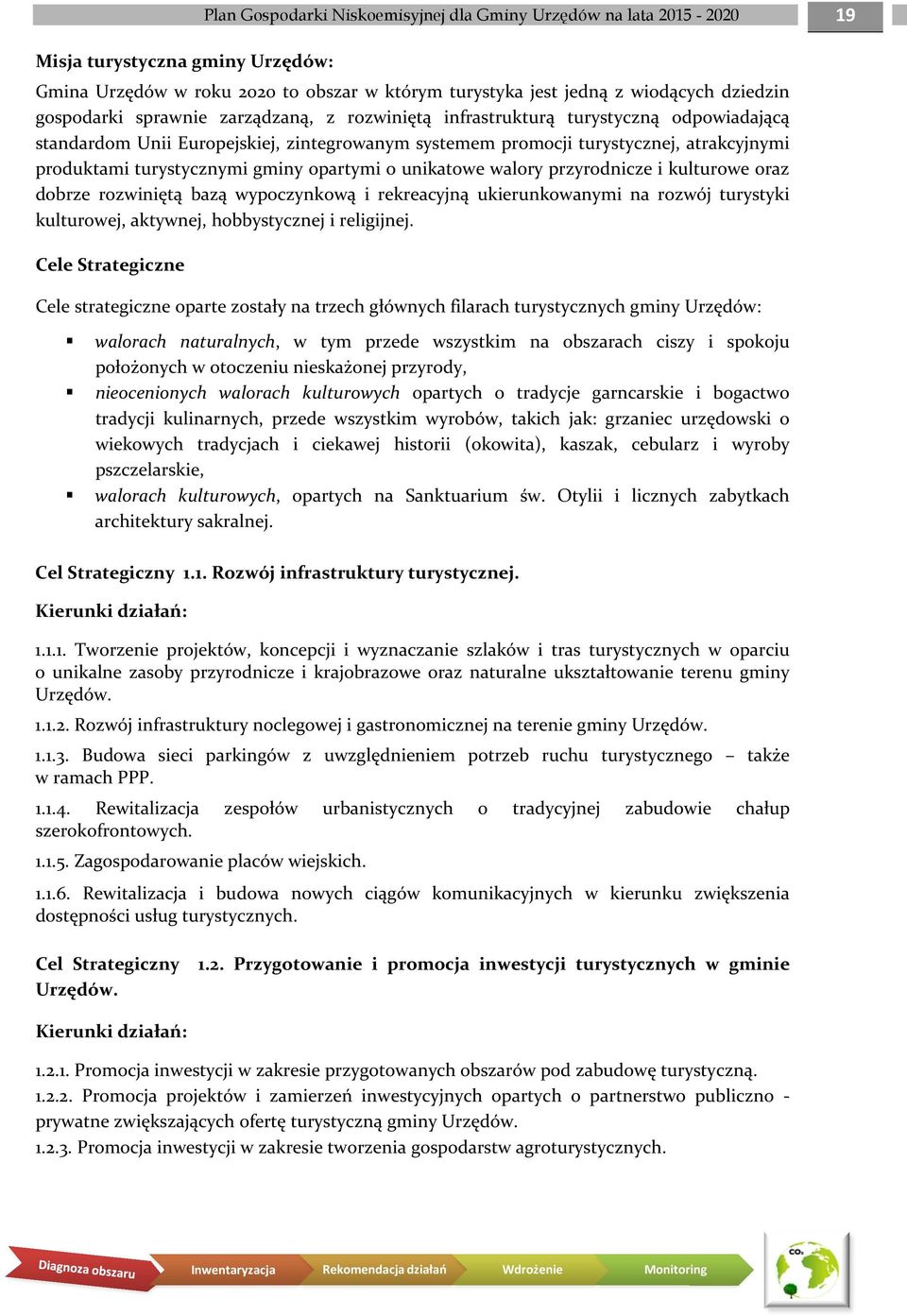gminy opartymi o unikatowe walory przyrodnicze i kulturowe oraz dobrze rozwiniętą bazą wypoczynkową i rekreacyjną ukierunkowanymi na rozwój turystyki kulturowej, aktywnej, hobbystycznej i religijnej.