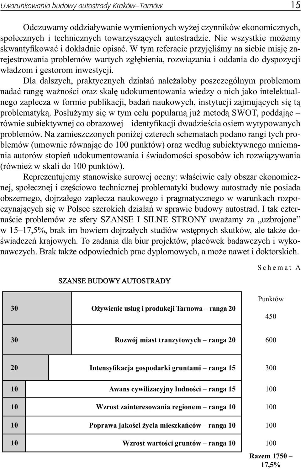 W tym referacie przyjęliśmy na siebie misję zarejestrowania problemów wartych zgłębienia, rozwiązania i oddania do dyspozycji władzom i gestorom inwestycji.