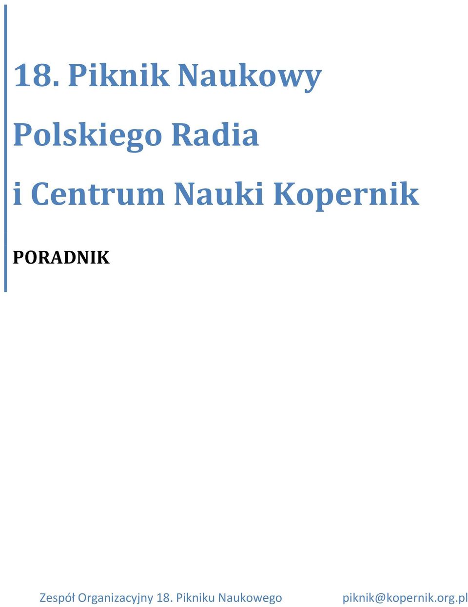 PORADNIK Zespół Organizacyjny 18.