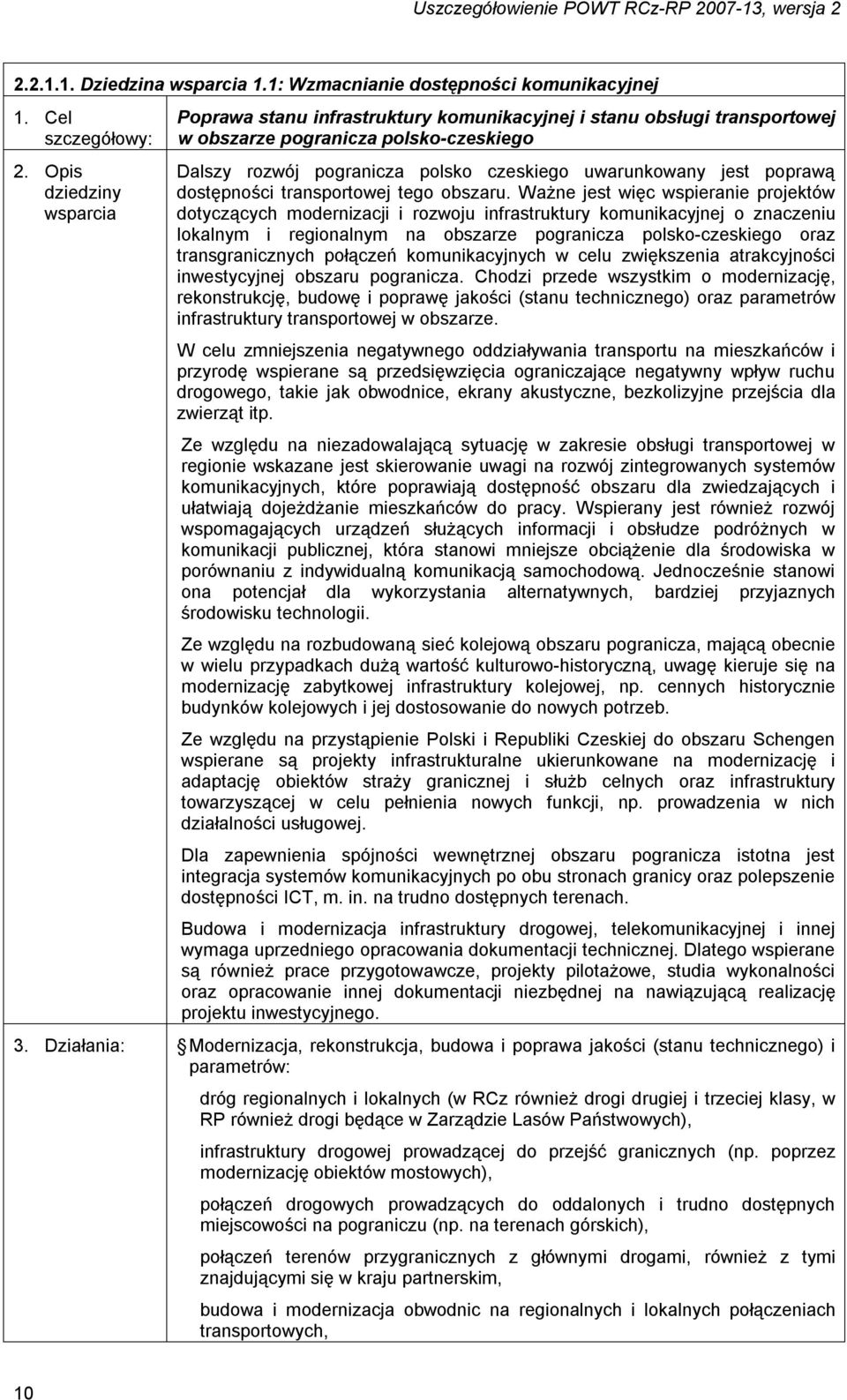poprawą dostępności transportowej tego obszaru.