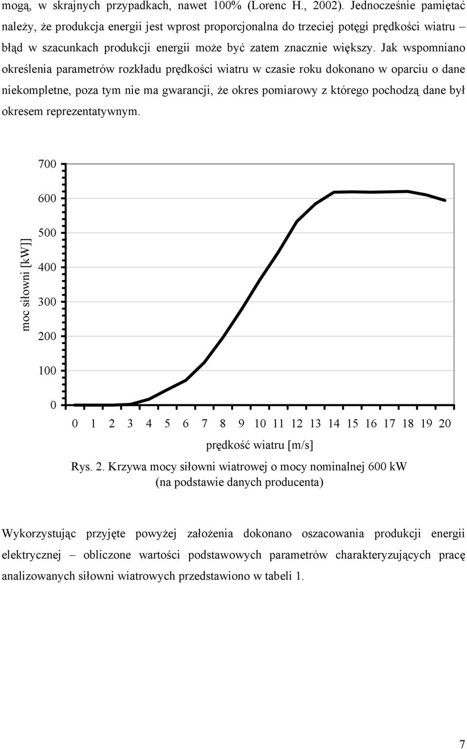 Jak wspomniano określenia parametrów rozkładu prędkości wiatru w czasie roku dokonano w oparciu o dane niekompletne, poza tym nie ma gwarancji, że okres pomiarowy z którego pochodzą dane był okresem