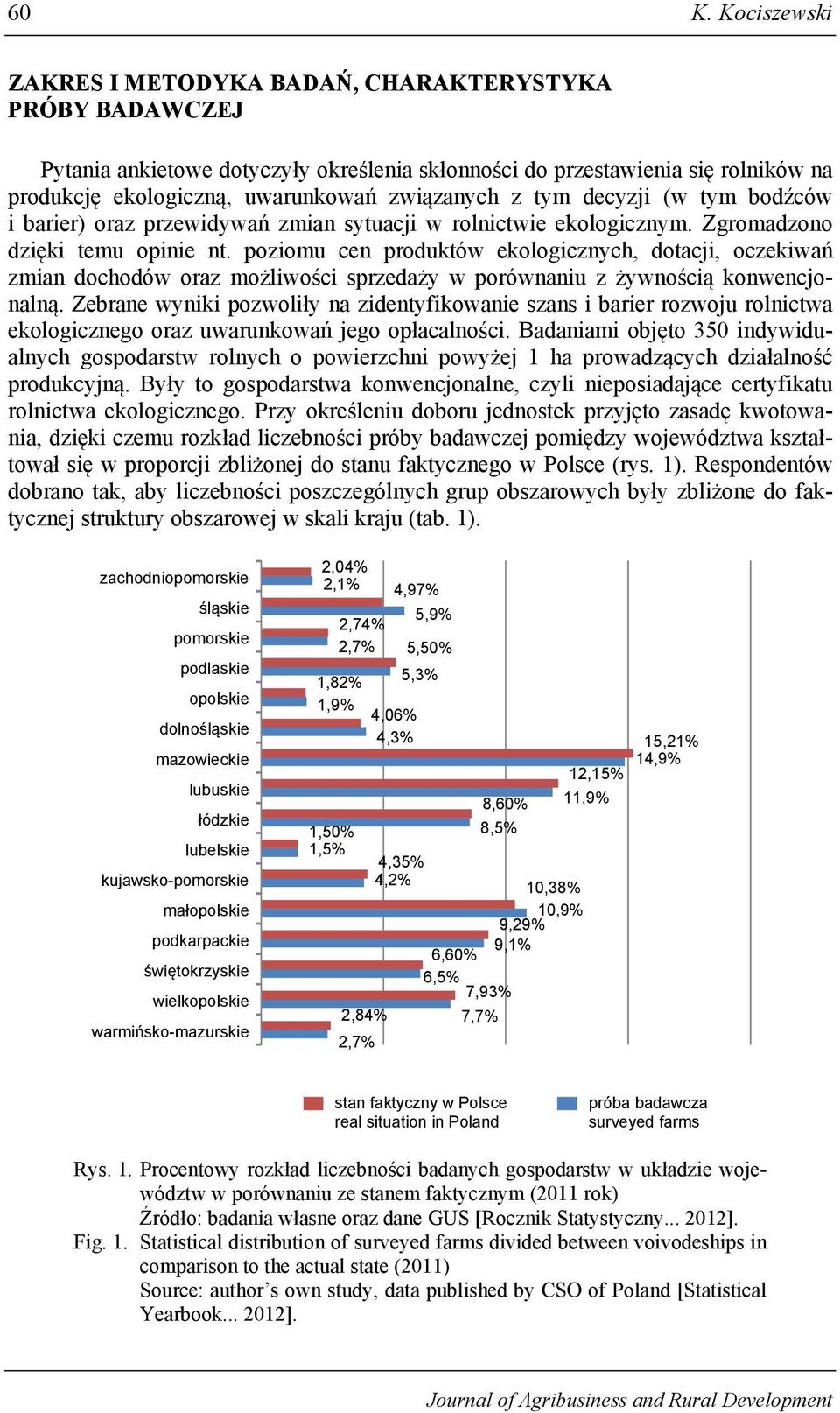 poziomu cen produktów ekologicznych, dotacji, oczekiwań zmian dochodów oraz możliwości sprzedaży w porównaniu z żywnością konwencjonalną.