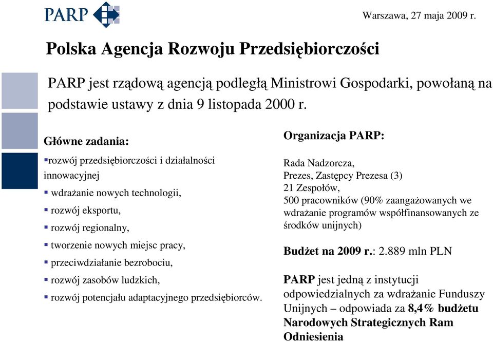 rozwój zasobów ludzkich, rozwój potencjału adaptacyjnego przedsiębiorców.