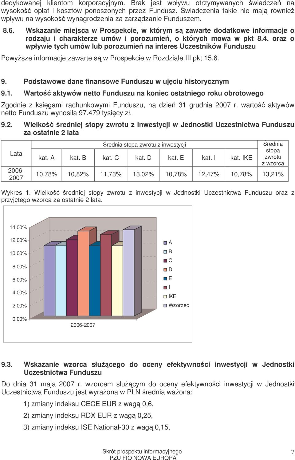 Wskazanie miejsca w Prospekcie, w którym s zawarte dodatkowe informacje o rodzaju i charakterze umów i porozumie, o których mowa w pkt 8.4.