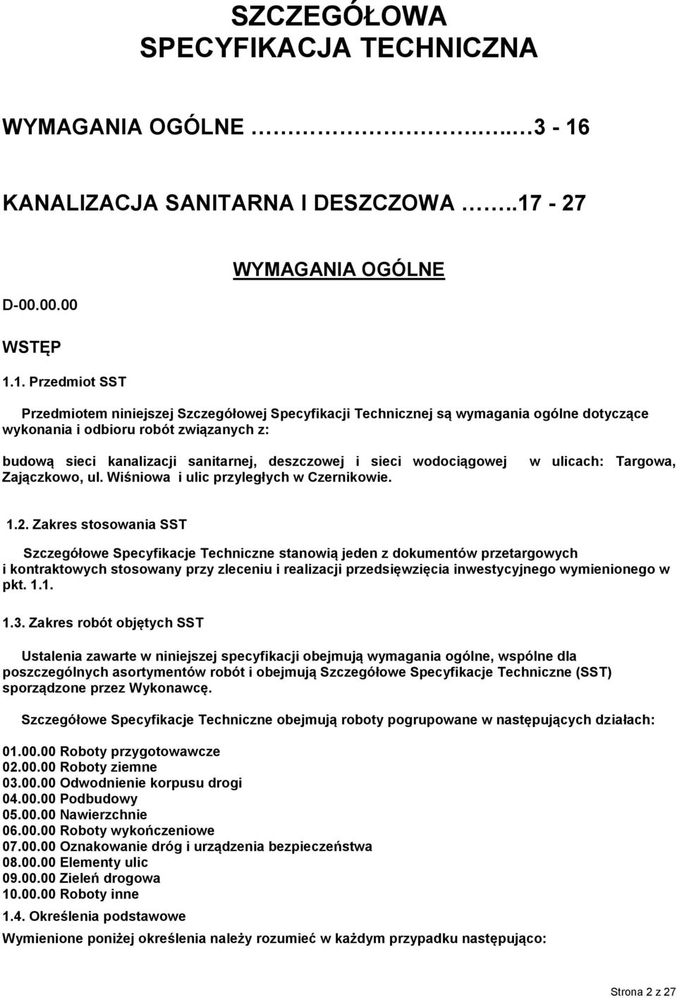 -27 D-00.00.00 WSTĘP 1.