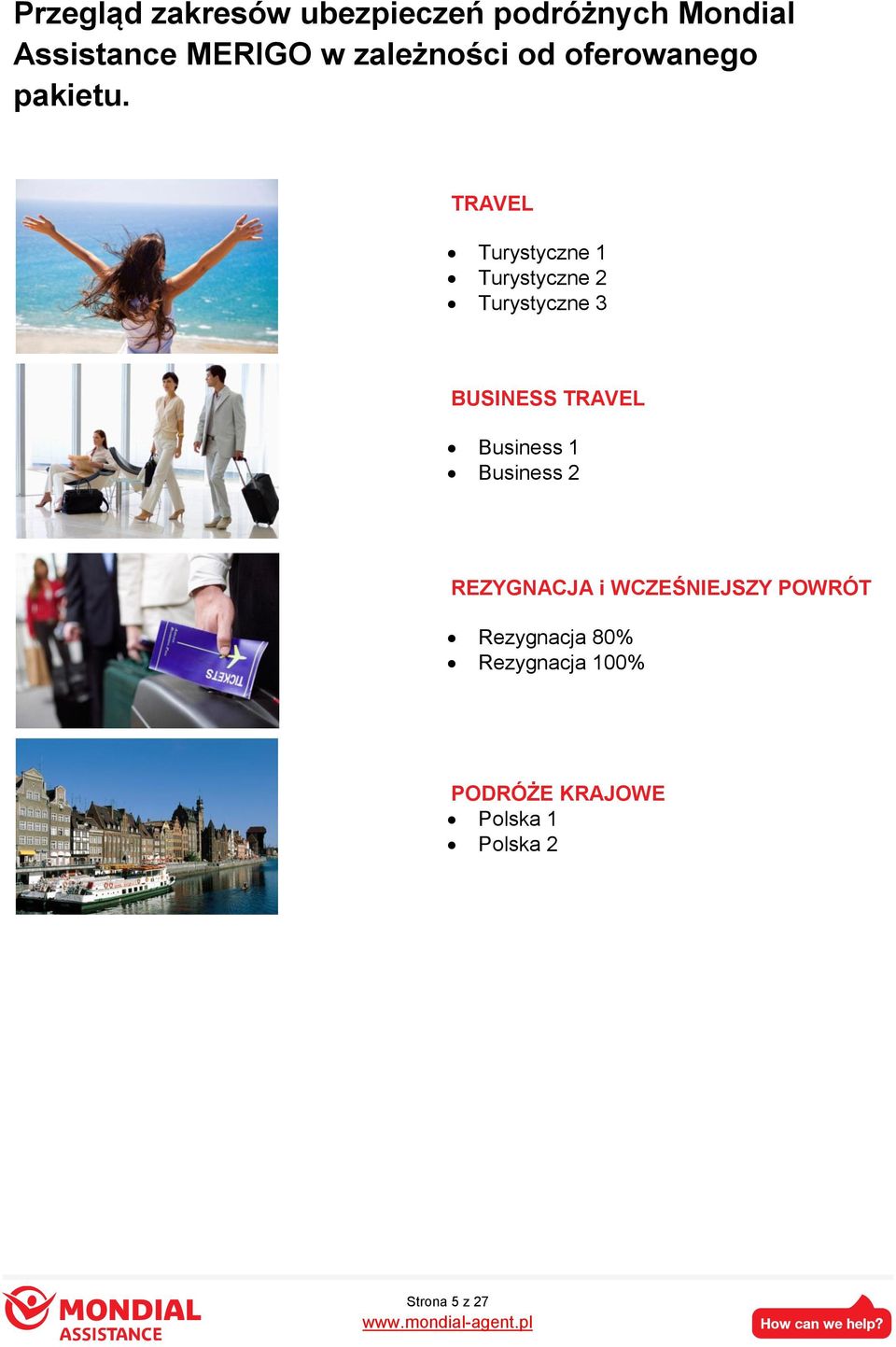 TRAVEL Turystyczne 1 Turystyczne 2 Turystyczne 3 BUSINESS TRAVEL Business 1