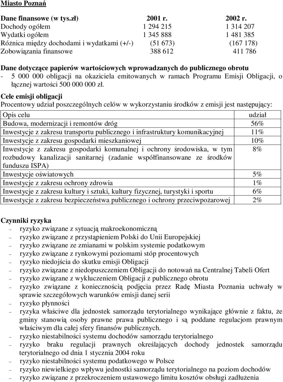 wartoś ciowych wprowadzanych do publicznego obrotu - 5 000 000 obligacji na okaziciela emitowanych w ramach Programu Emisji Obligacji, o łą cznej wartoś ci 500 000 000 zł.