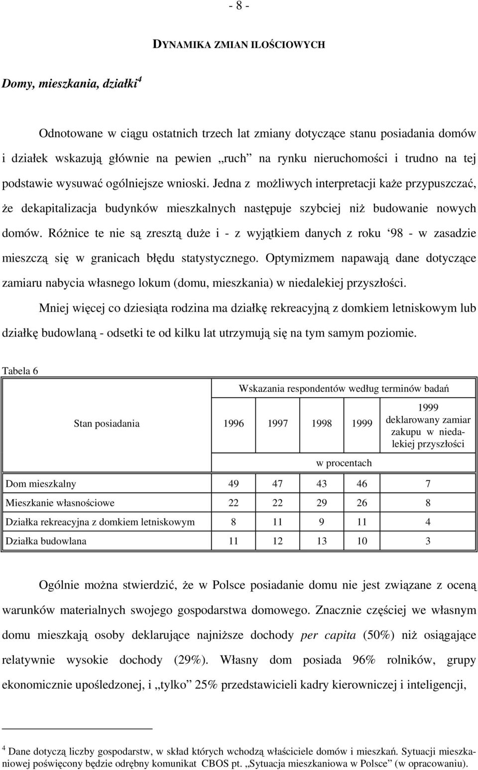 Jedna z możliwych interpretacji każe przypuszczać, że dekapitalizacja budynków mieszkalnych następuje szybciej niż budowanie nowych domów.
